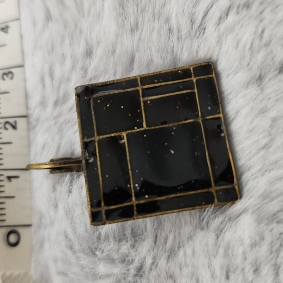 Vintage square earrings - Picture 5 of 5